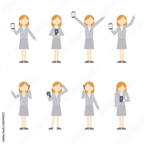フラット アイコン 人物 ビジネスマン 女性 Stock Vector Adobe Stock