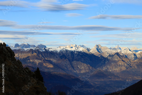 Winter panorama from Monte Grappa, Italy © elleonzebon