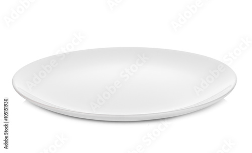 Fotografiet white plate isolated on white background