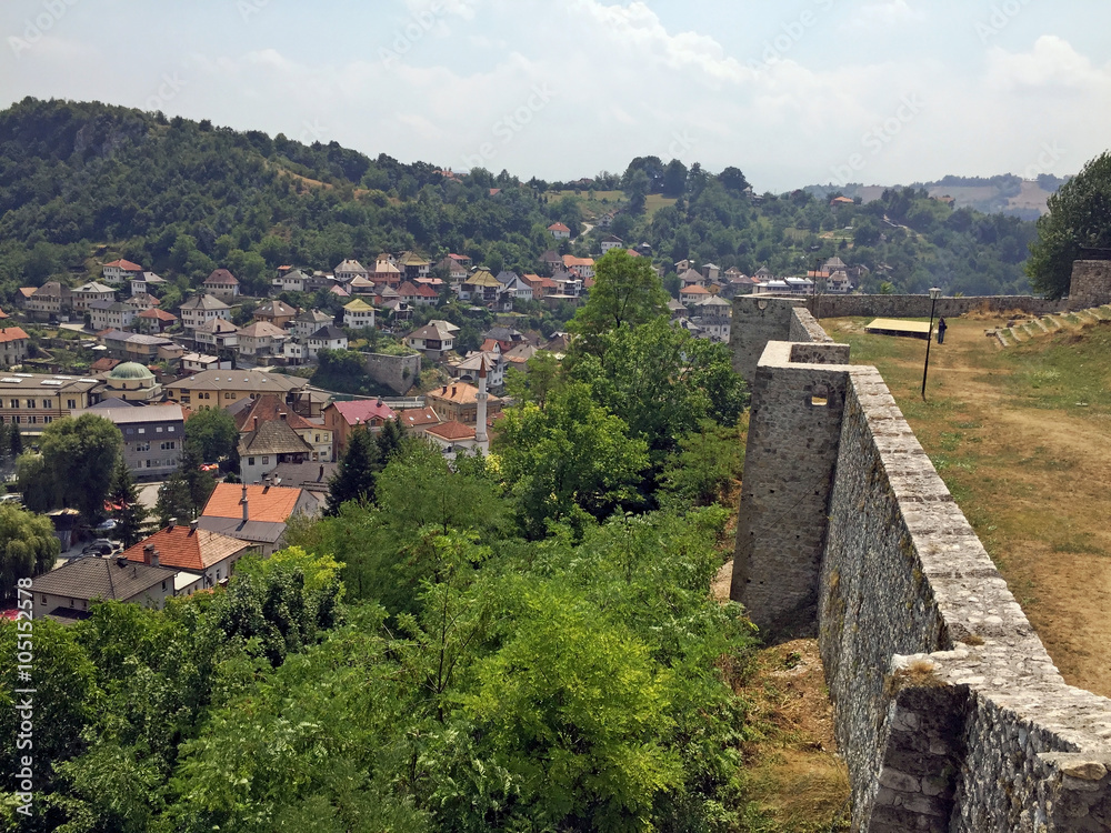 View over Travnik from castle,Bosnia and Herzegovina