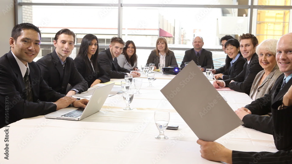 Group of businesspeople sitting in meeting Group of businesspeople sitting in meeting
