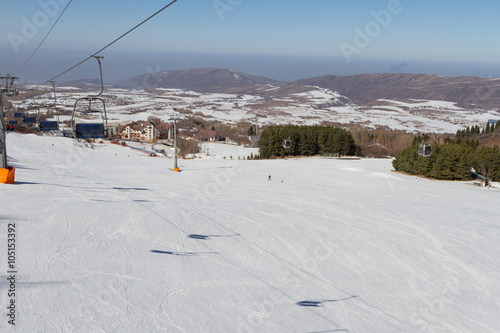 Chairlift in the mountains