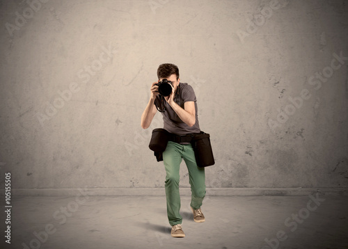 Hobby photographer holding camera © ra2 studio