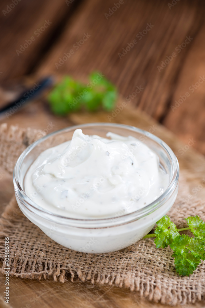 Fresh made Sour Cream (selective focus) Fresh made Sour Cream (selective focus)