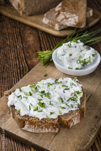 Slice of Bread with Herb Curd