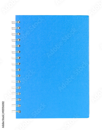 Blue book on a white background