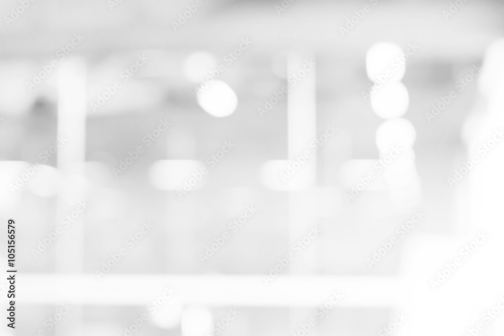abstract white and gray bokeh lights background with motion blur - obrazy, fototapety, plakaty 