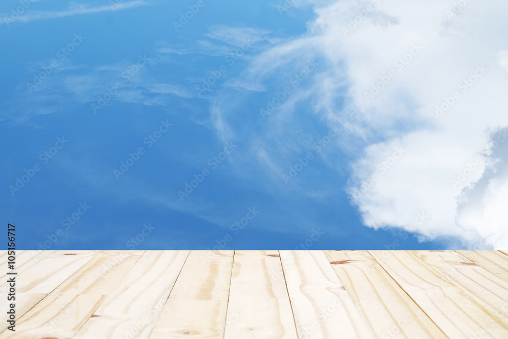 wood plain outreaches with blue sky and cloud