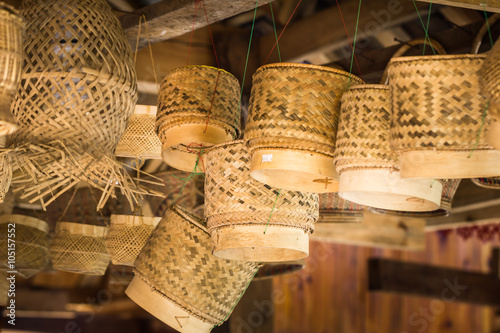 This is a photo of some chinese Dai people's bamboo products, was taken in Yunnan, China. photo