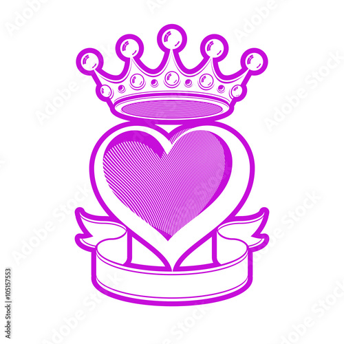 Loving heart artistic illus...