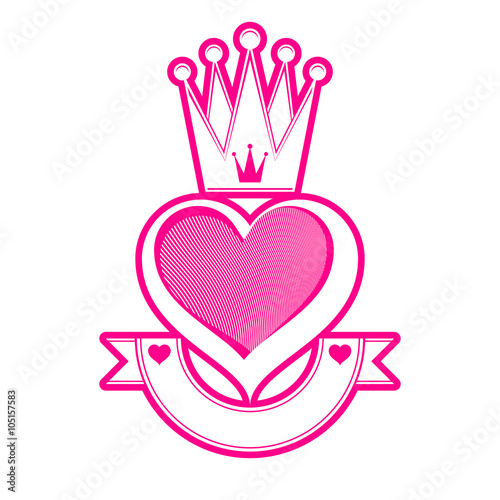 Loving heart artistic illus...