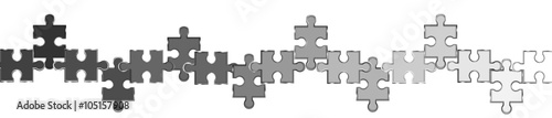 puzzle banner band grau silber schwarz