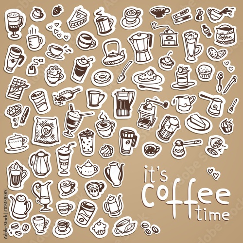 vector doodle coffee icons © red_spruce