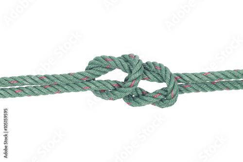 Rope knot symbol isolated on white