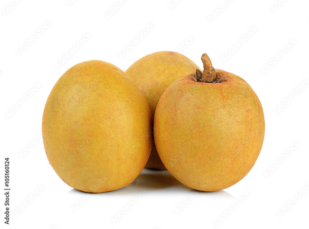 Sapodilla isolated on the white background Sapodilla isolated on the white background