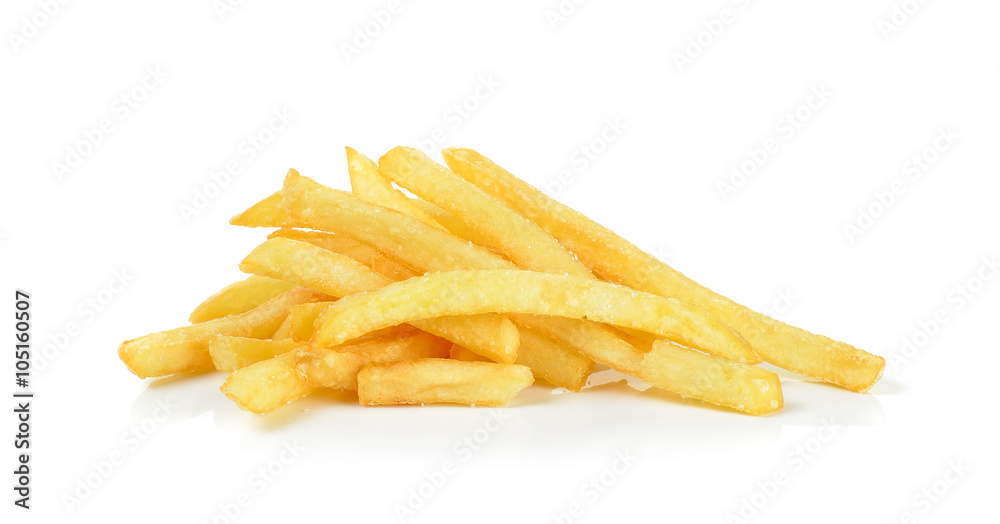 French fries isolated on the white background French fries isolated on the white background