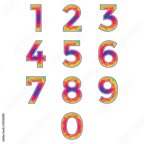 Signs & Symbols: Polygon number set.