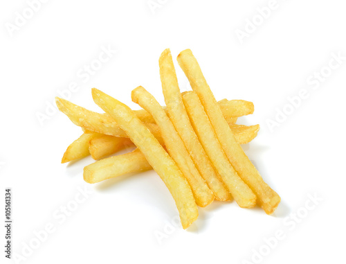French fries isolated on the white background