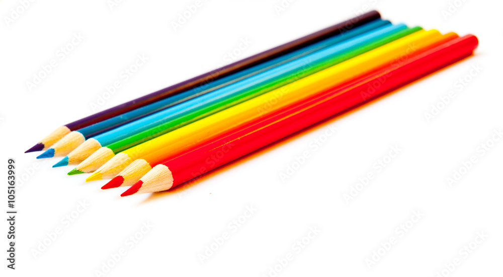 Color pencils isolated on white background Color pencils isolated on white background