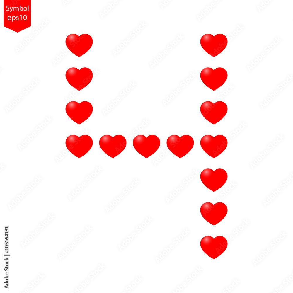 Heart Dot Number Four Heart Dot Number Four
