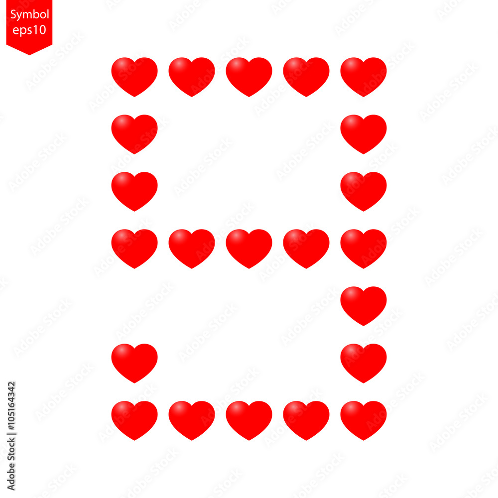 Signs & Symbols: The red hearts sort to number nine pattern, dot number style.