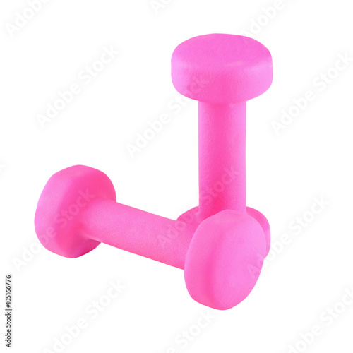 pink dumbbell