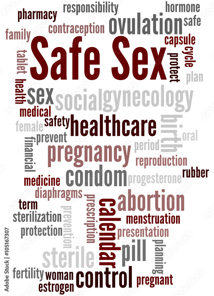 Obraz premium Safe Sex, word cloud concept 5