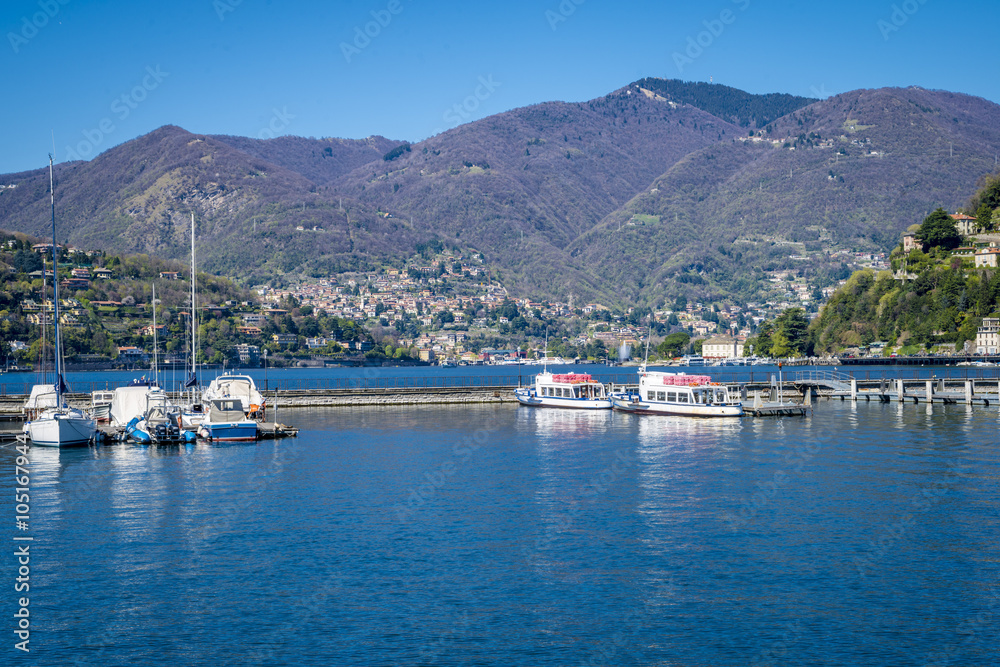 View of Lake Como in a Summer Day