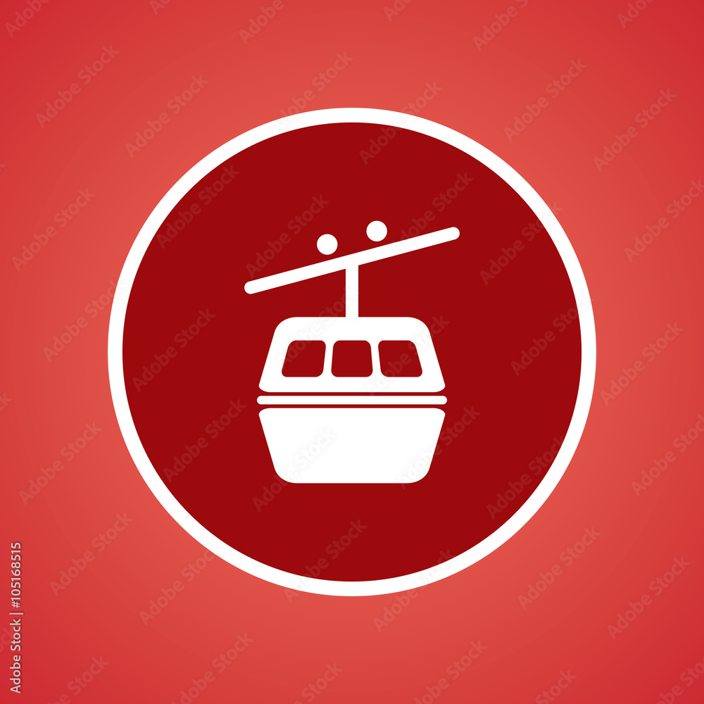 Rope Way Trolley Icon Rope Way Trolley Icon