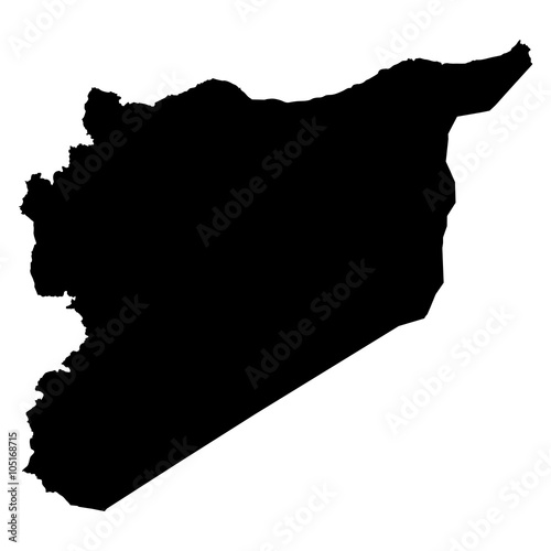 Syria map on white background vector