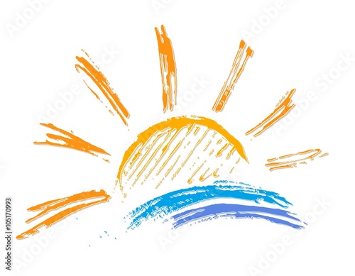 Logo of sun and sea.