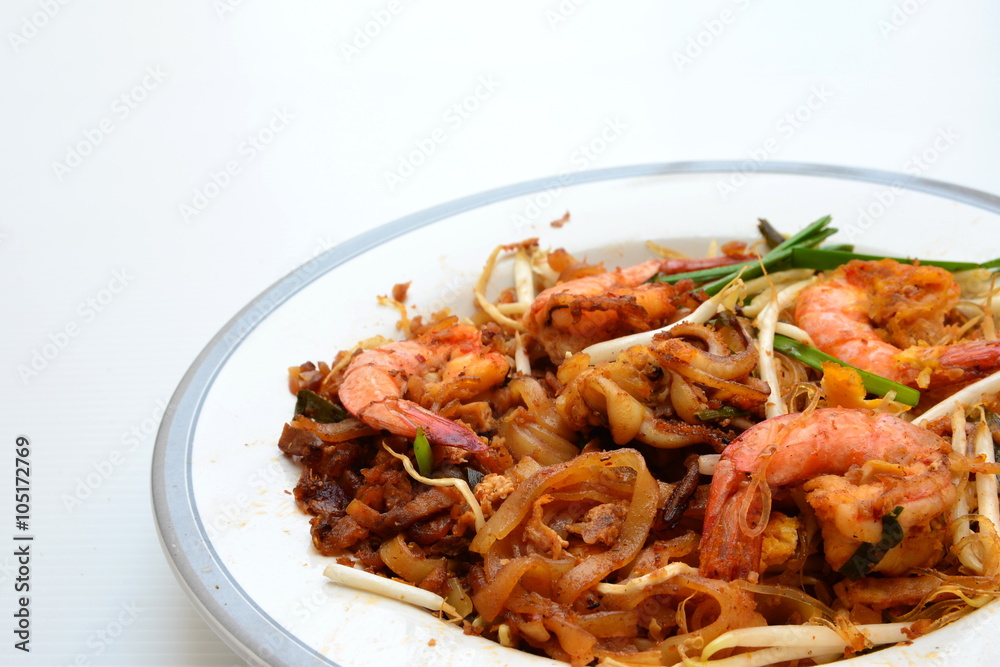 Thai Fried Noodle With Prawn and squid Thai Fried Noodle With Prawn and squid