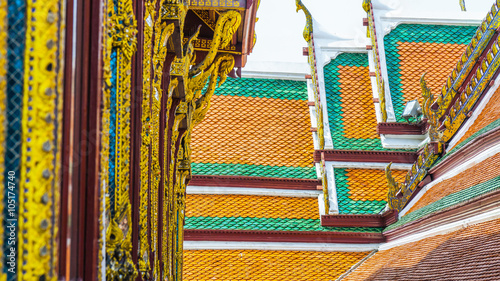 Building elements of Thai temple photo