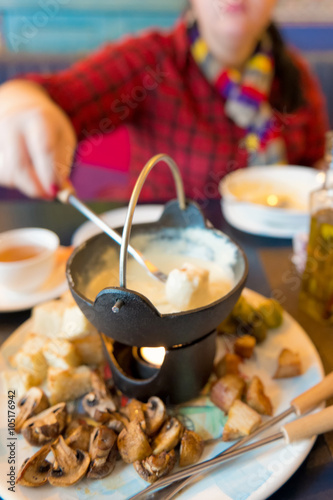 Fondue from cheese