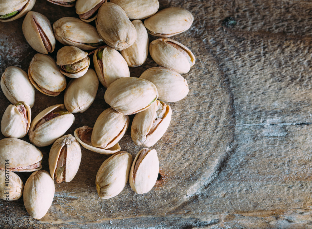 Pistachio nuts, free space for text Pistachio nuts, free space for text