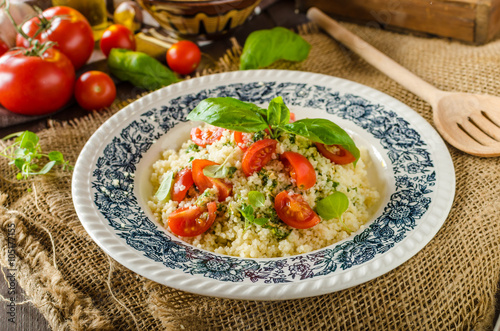 Couscous with pesto