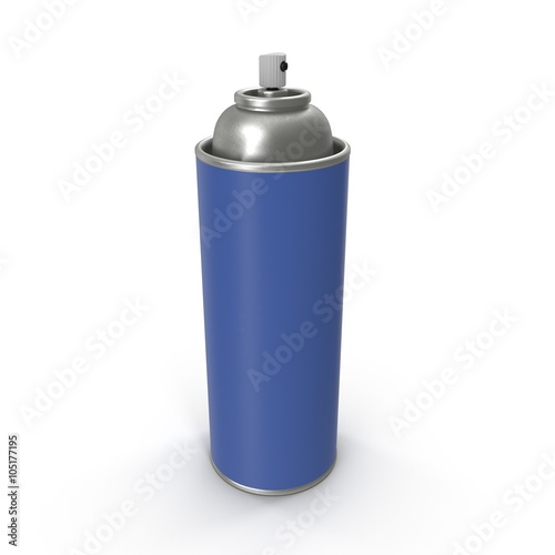 Blue Aerosol Spray Metal Bottle Can.