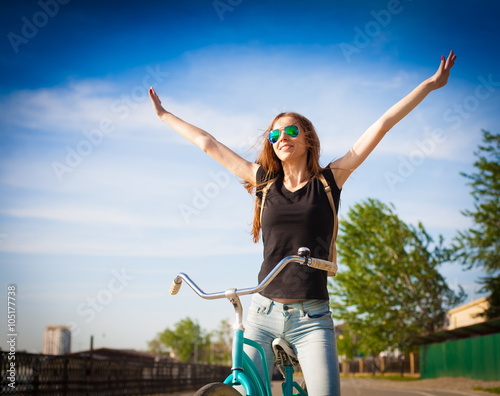 Schilderij op canvas Tanya. bicycle city!