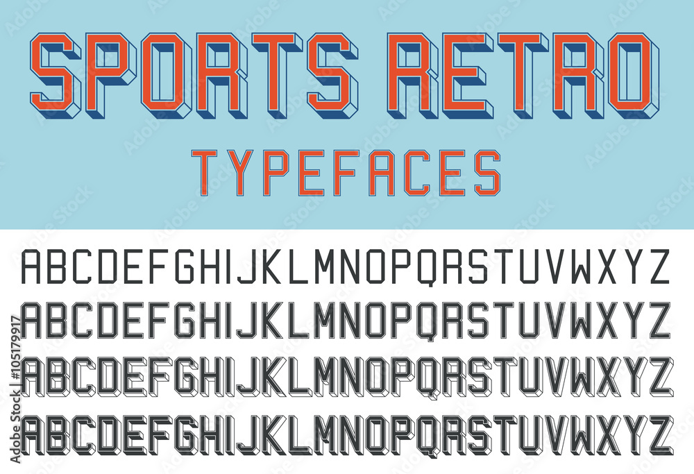 Sports retro typefaces
