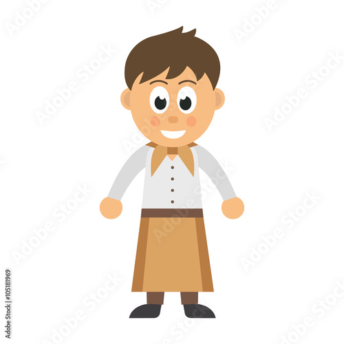 cartoon waitress man