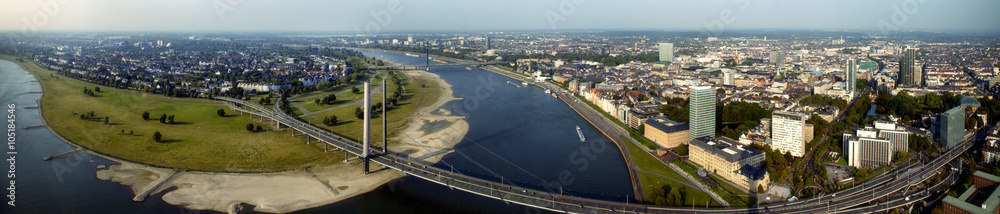Fototapeta Düsseldorf Luftaufnahme Panorama