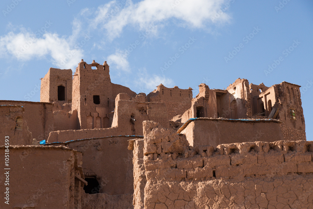 adobe buildings in the 11th century UNESCO village of Ait Benhaddou