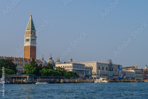 Doge's Palace and St Mark's Campanile in Venice, Italy photo