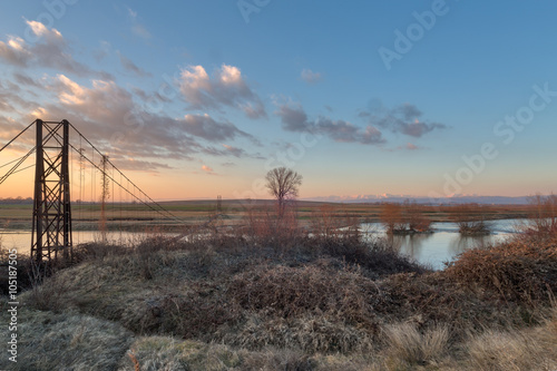 Old suspension bridge