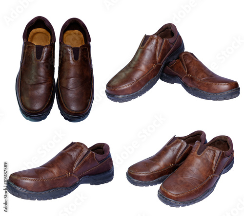 second hand brown leather shoes for men