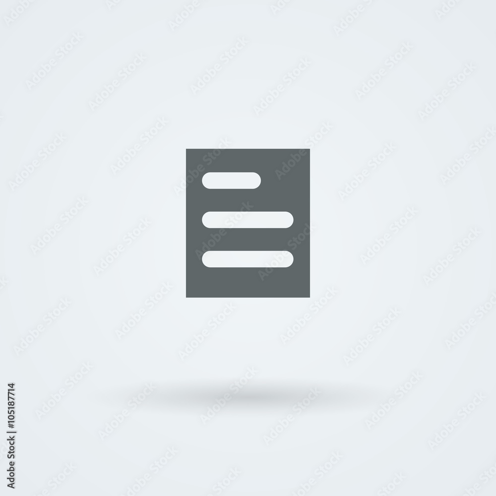 Vector text and checklist icon Vector text and checklist icon