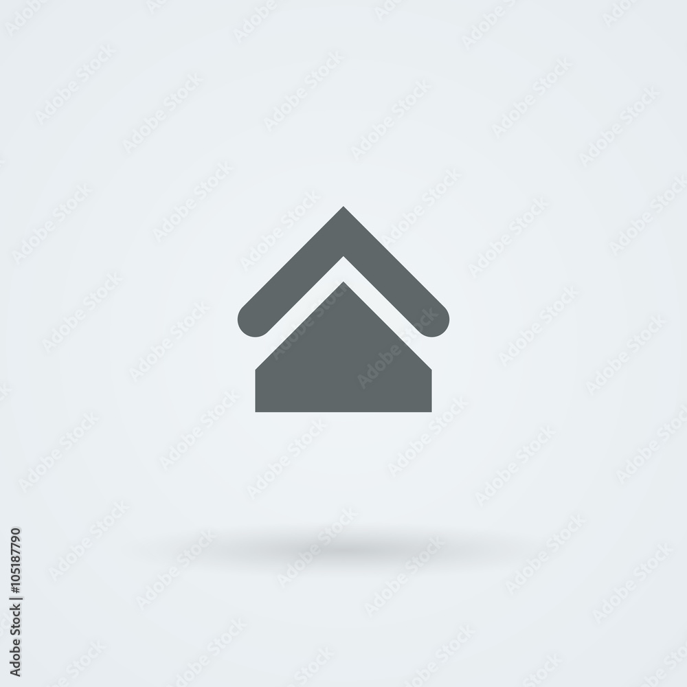 Mono icon with the image of the house, the cottage, the building of a country. Mono icon with the image of the house, the cottage, the building of a country.