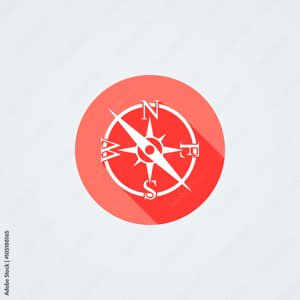 Fototapeta premium Vector compass icon.