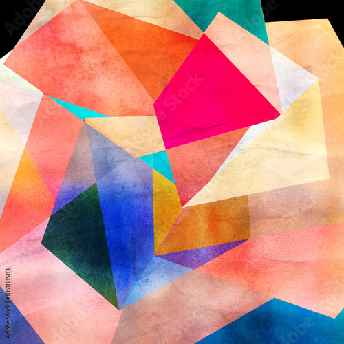 Abstract watercolor geometric background