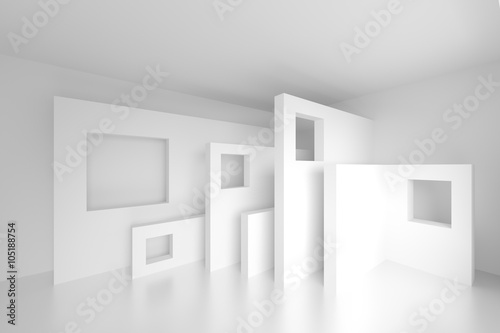 3d White Modern Background © radharamana